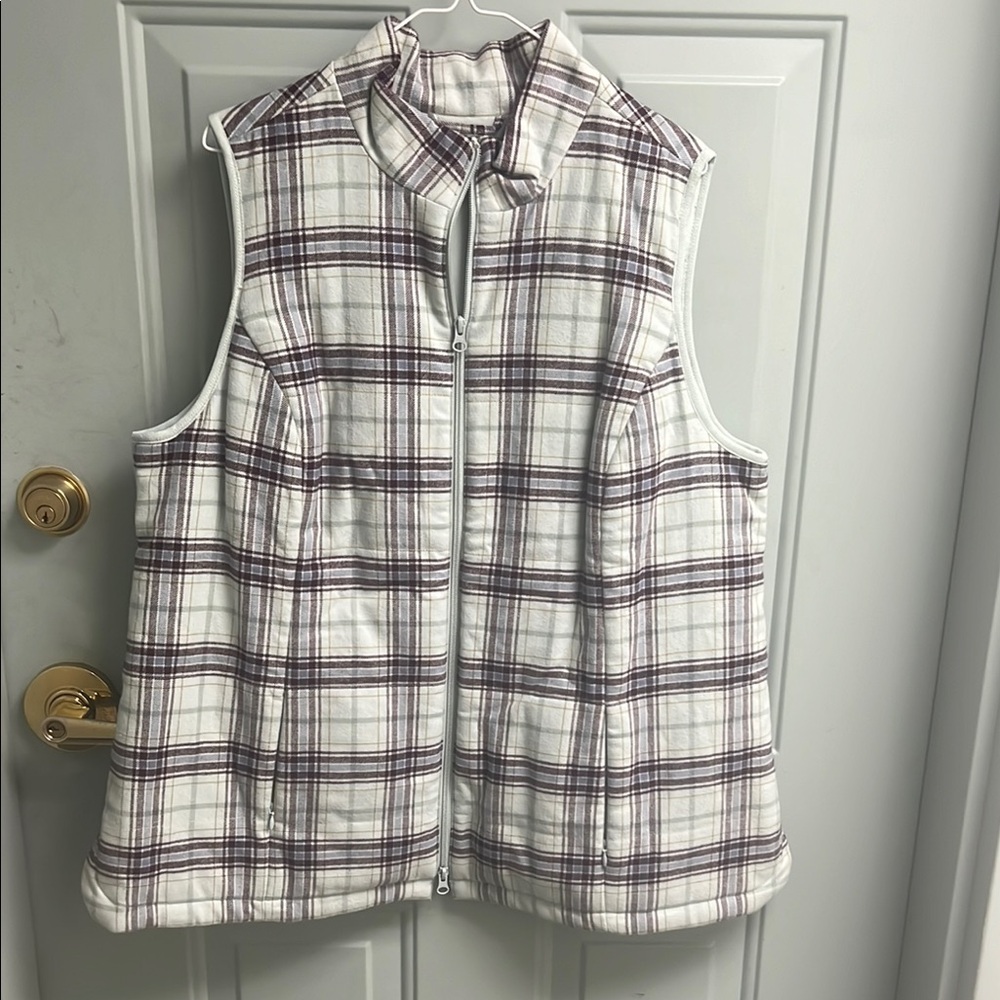 Plaid Sleeveless Vest